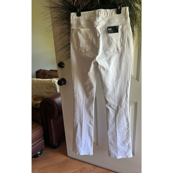 Anthropologie PAIGE Hourglass High Rise Boot Jeans Size 30 in Crisp White - Picture 14 of 15